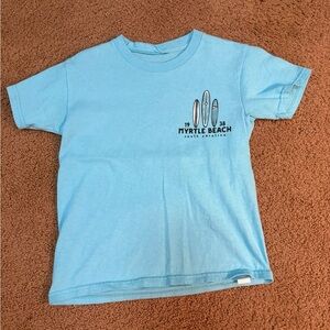 Kids Light Blue Surf Graphic Tee